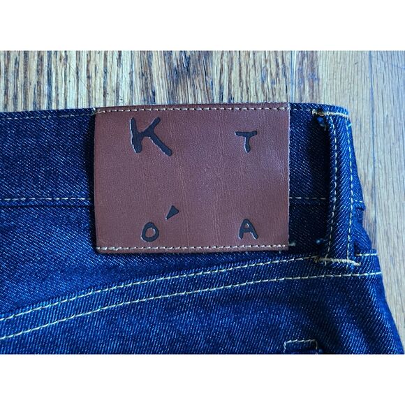 HIROSHI KATO Blue The Pen Slim Raw Selvedge USA Jeans Pants  Mens Size 30 - Picture 9 of 13